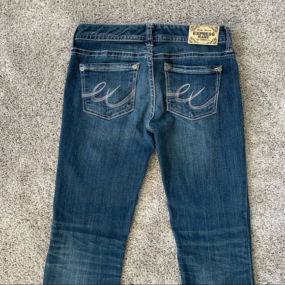Express Medium Wash Stella Low Rise Boot Cut Jeans - Picture 4 of 4